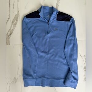 Vineyard Vines Woman’s Quarter Zip sweatshirt top NWOT Blue XS